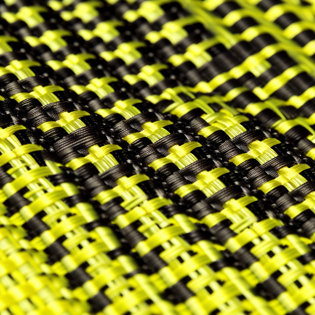 Carbon Fiber Hybrid Yellow Kevlar Fabric: Ideal for Tactical Gear